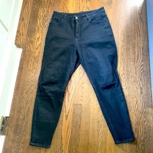 dark gray stretch jeans